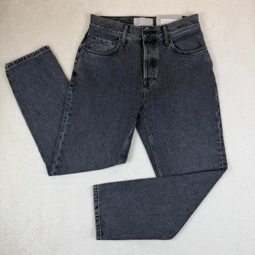 Everlane The 90s Cheeky Jean High Rise Organic Cotton 26 Ankle, Washed Black NWT